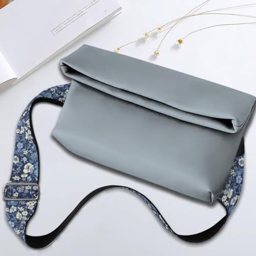 Image of Adjustable Purse Strap for Women, Crossbody Wide Handbag Strap Replacement, Sturdy Bag Strap with Silver Hardware
