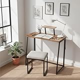 FurnitureR Table Pliable à Dessin/Bureau, Plateau Bois avec Etagère Surélevée Multifonction, Facile à Ranger et à Transporter, Parfaite pour Artistes, Etudiants Créatifs, 80 x 40 x 74 cm