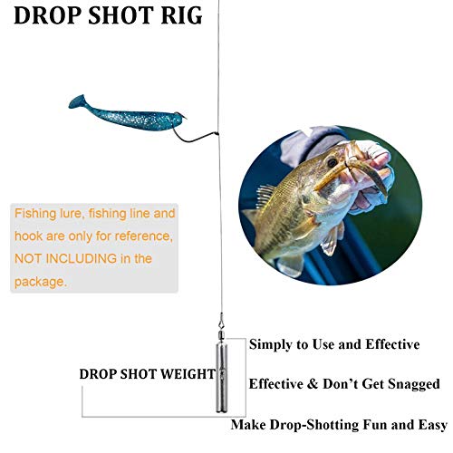 THKFISH-Angelzubehoer-Set-Gewichte-Angeln-Sinker-Angeln-Drop-Shot-Gewichte-Angelgewichte-Kit-Drop-Shot-Rig-Verrueckte-Offset-Haken-Rollende-Wirbel-Angeln-schnappt-28stueck-103stueck