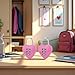 2 PCS Pink Love Heart Shape Combination Padlock for Girls Women, Mini 3-Digit Password Resettable Code Locker Lock for School Pink Combination Locks