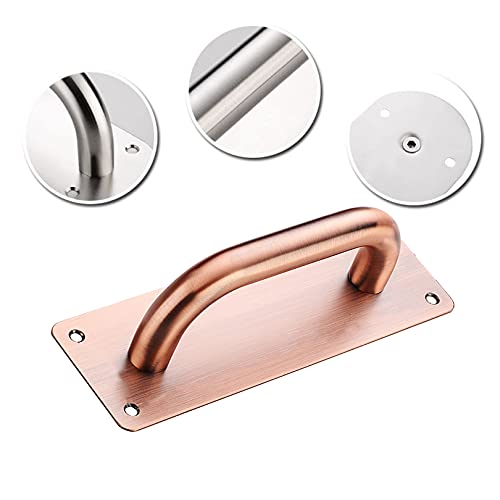 Poignées de porte de grange en acier inoxydable finition rouge bronze haut de gamme - 4