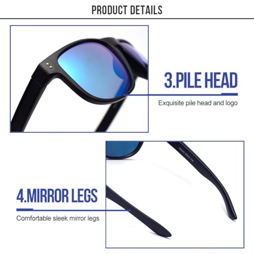 Image of Sunglasses for men Retro Driving Glasses Fashion UV400 Protection Black Retro Sun Glasses Driving Fishing