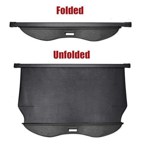 Image of Cargo Cover for 2014-2020 Nissan Rogue Accessories S SV SL Platinum,Carbon Fiber Texture Retractable Trunk Cover Privacy Security Screen Luggage Shield Shade(Not for Sport /Select)