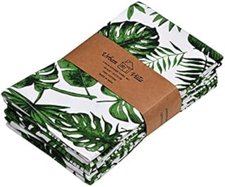 Urban Villa Kitchen Towels,Trendy Stripes, 100% Cotton Dish Towels, Mitered Corners, (Size: 51x76 CMS),Orange/White Highly Absorbent Bar Towels & Tea Towels - (Set of 6)