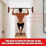 Door Pull Up Bar Doorway Chin Up Bar for Home 76-100 cm (29.92in-39.37in) No Screws Home Workout Equipment - Image 5