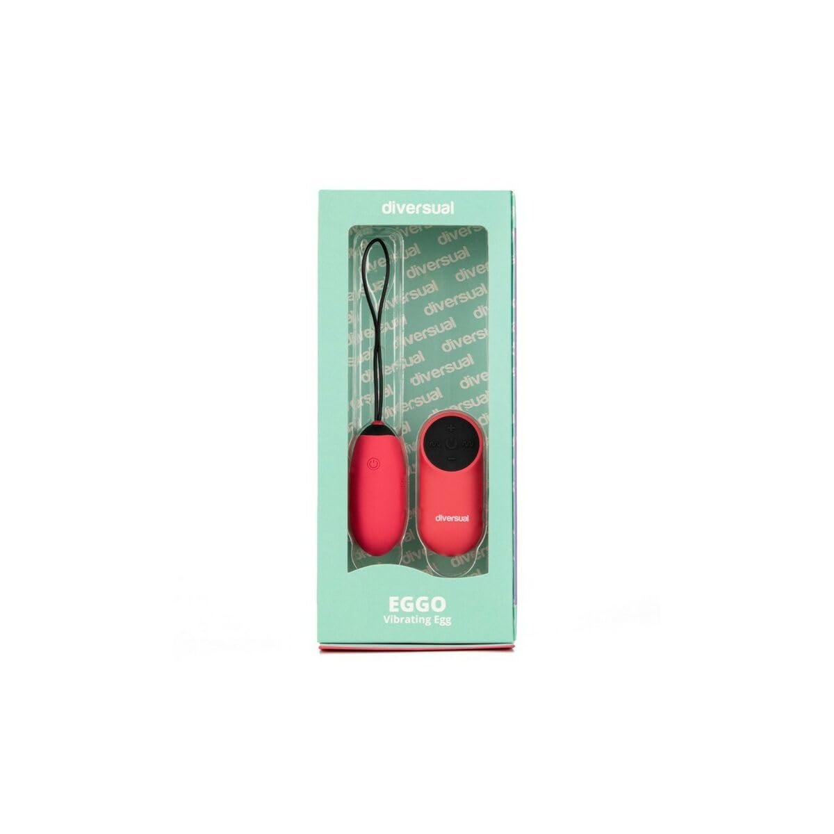 Eggo, Huevo Vibrador con Mando, Recargable USB (Cereza)
