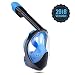 Snorkel Mask 2018 Upgraded Version 180° Panoramic View Easy Breath Full Face Snorkeling Mask with Action Camera Mount Anti-Fog Anti-Leak Snorkel Set for Men and Women with Waterproof Phone Bag