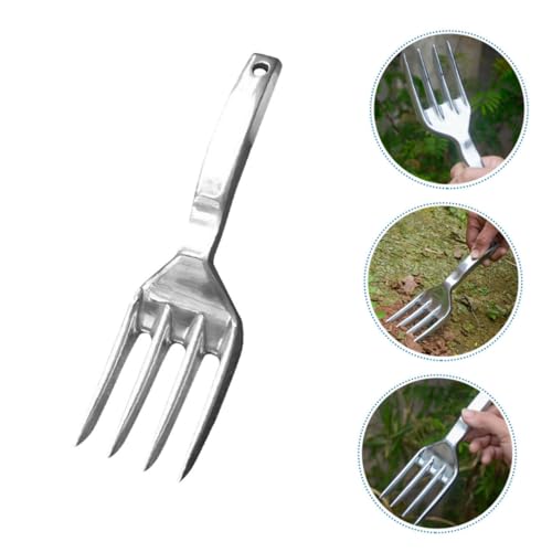 Rastrillo de mano de aleación de aluminio para jardinería miniatura 2
