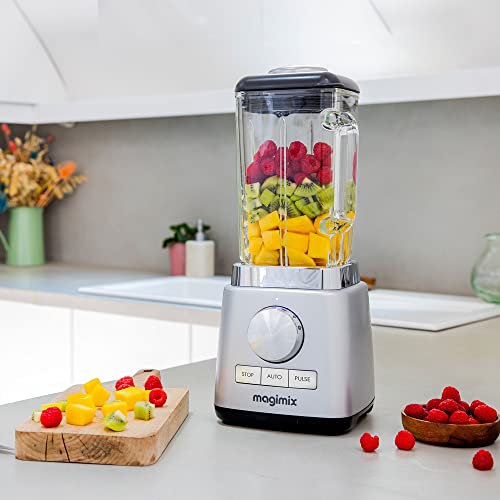 *NOUVEAU* Magimix Blender Power Mixeur Professionnel 5XL Connect - Blender Électrique, Hachoir, Blender pour Smoothie, Mixeur Soupe, Hachoir Blender Multifonction - Bol en verre - Chrome – Image 3