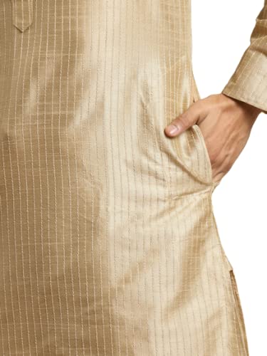 Image of SOJANYA Men's Jacquard Silk Long Kurta - Diwali Celebration Ethnic Wear for Men