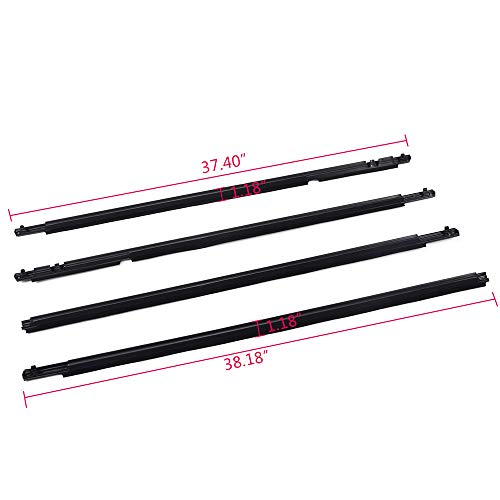 image for G-PLUS 4Pcs Weatherstrip Outer Door Window Trim Seal Belt Compatible w