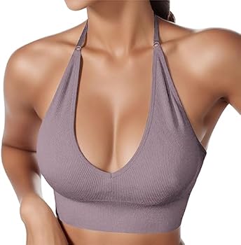 Sportbeha met nekbandjes voor dames, rugvrij, diepe V-hals, sport Sportbeha met nekbandjes voor dames, rugvrij, diepe V-hals, sport