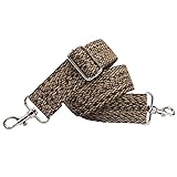 BENAVA Taschengurt Schulterriemen Braun Beige Karo Verstellbar Baumwolle 40mm Karabiner Farbe Silber – Stilvolles Accessoire für Taschen Handtaschen