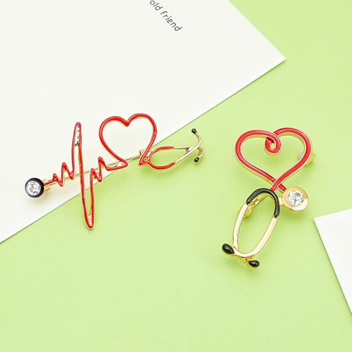 Image of Uterus Pin Medical Obgyn Pins Stethoscope Brooch Medicine Symbol Lung Brooch for Gynecologist Medical Doctors Nurse Gifts Jewelry