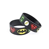 Matière: Silicone ZJZ Modèles d\'explosion Guerre Mondiale Batman Bracelet en Silicone Superman modèle de Foudre Green Lantern Bracelet Offre transfrontalière Gros-Rendu (Color : Black)