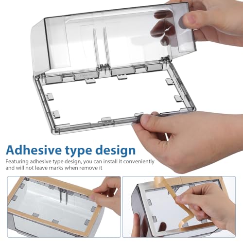 Miniatura 4 de Nuobesty Cubierta De Toma De Corriente Resistente A La Intemperie Interruptor Basculante Caja De Cubierta De Enchufe Interruptor De Pared Enchufe Caja De Toma De Corriente Protector De