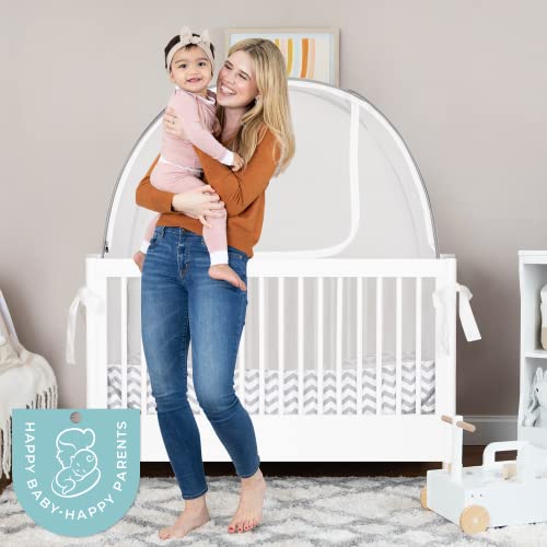 Pro Baby Safety Pop Up Crib Tent, Fine Mesh Crib Netting Cover To Keep Baby From Climbing Out, Falls And Mosquito Bites, Safety Net, Canopy Netting Cover - Sturdy & Stylish Infant Crib Topper #TOP7