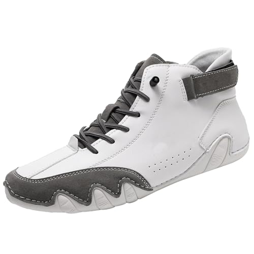 Skor för män Nevoldeck vinterskor Nevova sko för män utomhus bekväma dagliga promenadskor vardaglig vandring ankel vardagliga herrskor, Grå, 38 EU