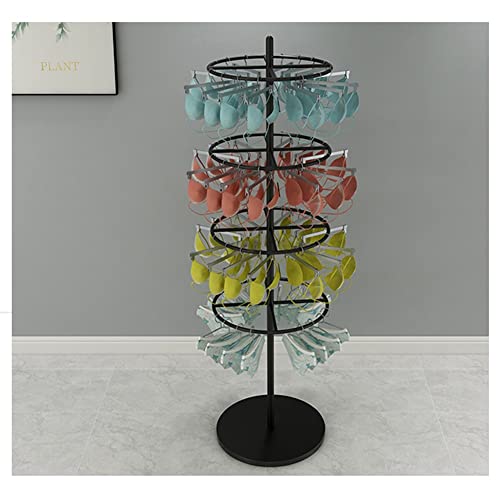 Rotatable Retail Display Merchandising Rack Store Fixture, Display Stand for Bra, Shorts, Socks, Underwear Round Rotating Spinner Shelf for Mall, Exhibition and Retail Store