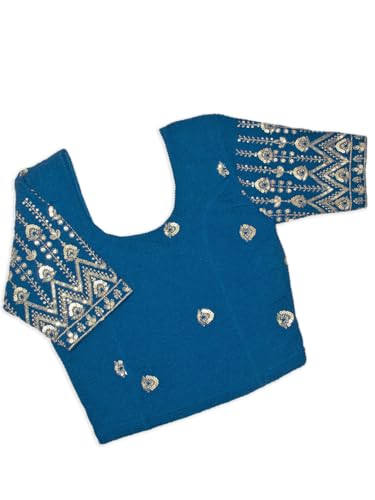 Image of Chandrakala Readymade Blouses for Women Sarees,Stretchable(B202-P)