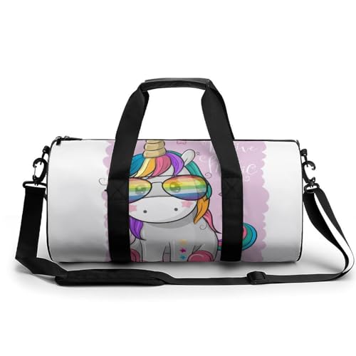 Sac de gym licorne grise compact pour ranger toutes vos affaires