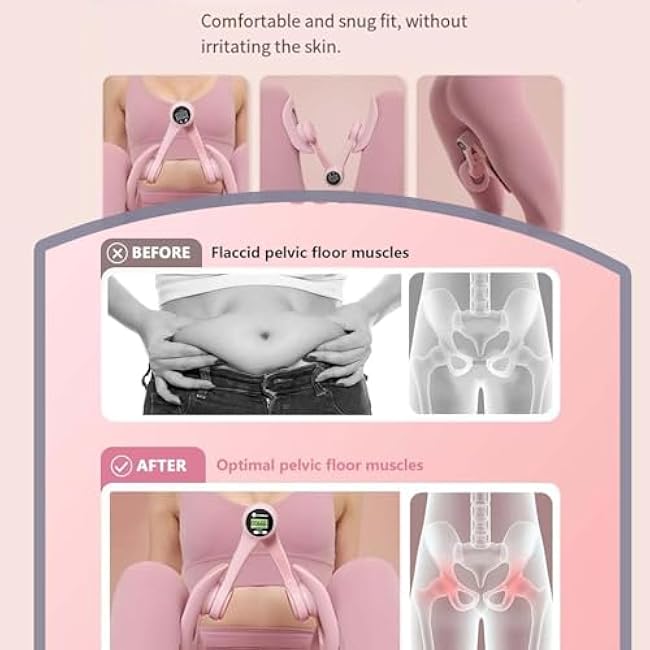 2025 New Mireva Fit Pelvic and Thigh, Mireva Fit Pelvic Thigh for Pelvis, Legs, HIPS, and Glutes, Portable Smart Screen Display Count