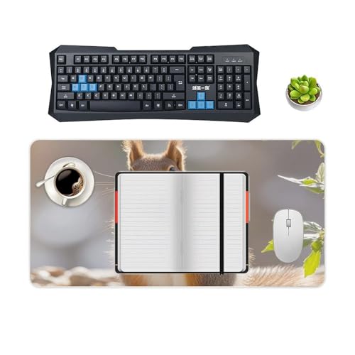 Protector para escritorio con diseño ardilla, base de goma antideslizante, grande miniatura 4