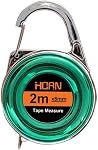 Mini Mesure de la bande de la porte-clés 2m Mesure de ruban en acier Délicate Petite règle en acier Mesure de bande en acier polyvalent Règle cadeau (vert)