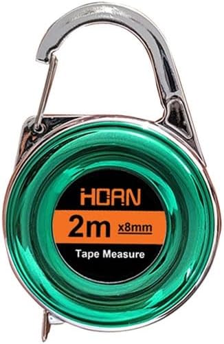 Mini Mesure de la bande de la porte-clés 2m Mesure de ruban en acier Délicate Petite règle en acier Mesure de bande en acier polyvalent Règle cadeau (vert)