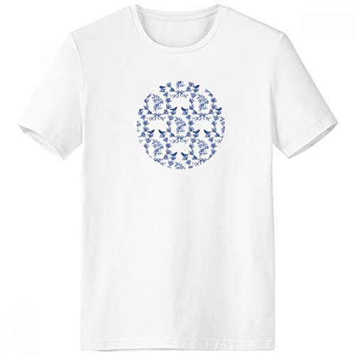 T-shirt blanc homme plante feuille bleu le cadeau idéal pour le printemps