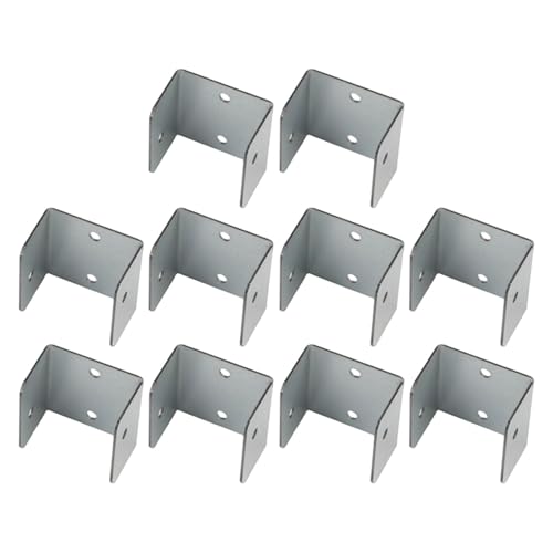 NINMORTH Paquete de 10 clips de acero galvanizado para paneles de valla de 32 mm a 50 mm, enrejado y postes de madera, cierres resistentes al óxido para exteriores