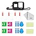Deyard Accessories Kit for GoPro Hero 8 with Silicone Rubber Protective Case + 4pcs Ultra Clear Tempered Glass Screen Protector + 2pcs Display HD Lens Protector with GoPro Hero 8 Black
