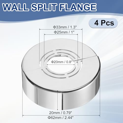Brida dividida de pared ABS para tapar tuberías de agua y grifos en baño 3