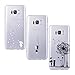 Produktbild Yokata [3 Packs für Samsung Galaxy S8 Hülle Silikon Transparent Durchsichtig Handyhülle Schutzhülle TPU Ultra Dünn Slim Kratzfest mit Motiv Muster - Löwenzahn + Weißer Hase + Mädchen