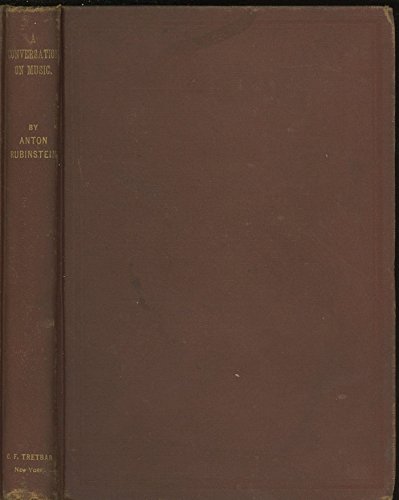 A conversation on music B00085GG6E Book Cover