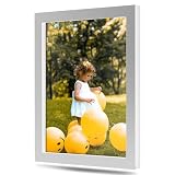 6x21 White Wood Picture Frame with Acrylic Front, Classic, Elegant Look