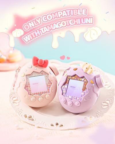Kuitmor Sweetheart Coque en Silicone Chocolat Compatible avec Tamagotchi Paradise, Coque de Protection Souple avec Motif cœur Bonbon, Peau Anti-Rayures et Antichoc pour Appareil virtuel d'animal de – vue 2