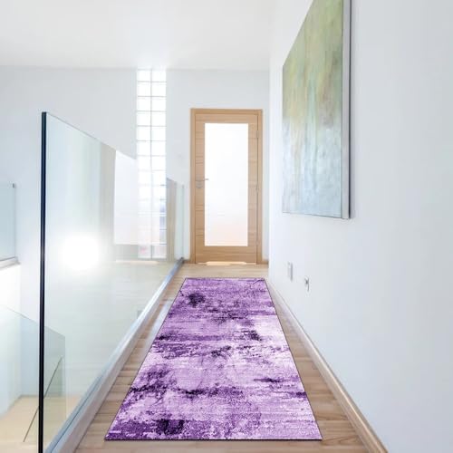 Alfombra de pasillo lavable de 80x180 cm con diseño abstracto elegante 6