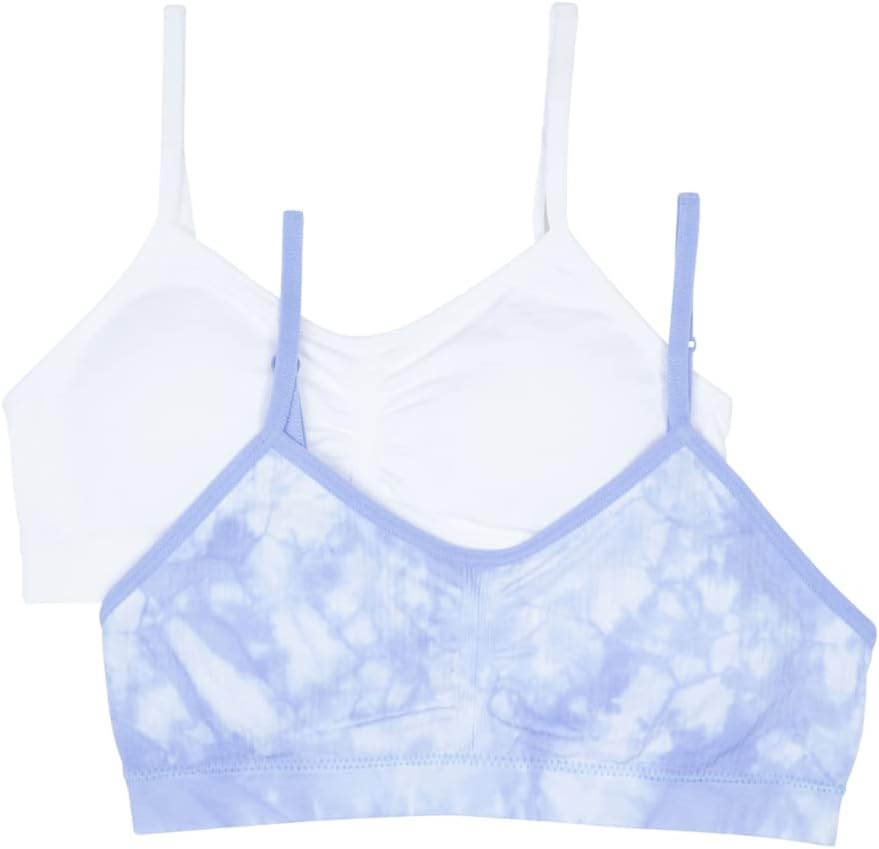 MaidenformGirlsSeamless Ruched Crop BraSerenity Tie-dye/WhiteMedium - Image 2