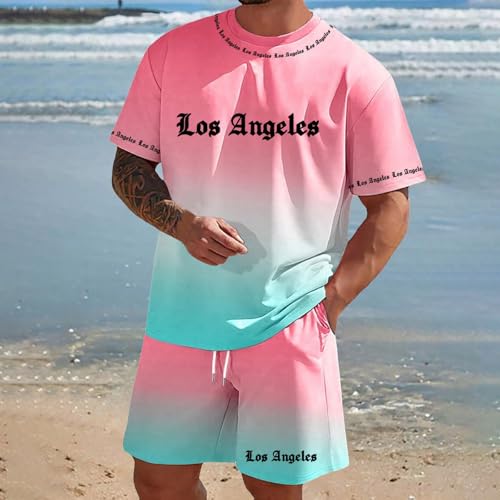 Pantalones cortos y manga corta con estampado degradado para verano 3