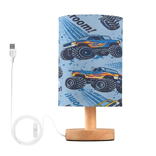 CEBUGI Monster Truck Cars Lámparas de mesa para sala de estar
