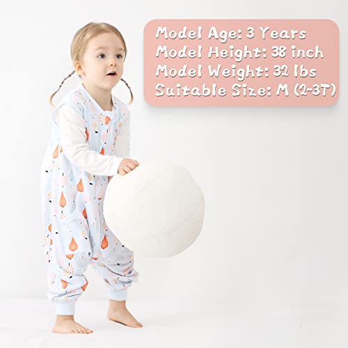 Image of WONDAY Toddler Sleep Sack with Feet, 0.5 Tog Sleeping Sacks for Walking with Legs 12-18 Months 2T 3T 4T 5T (Pear, 2-3T)