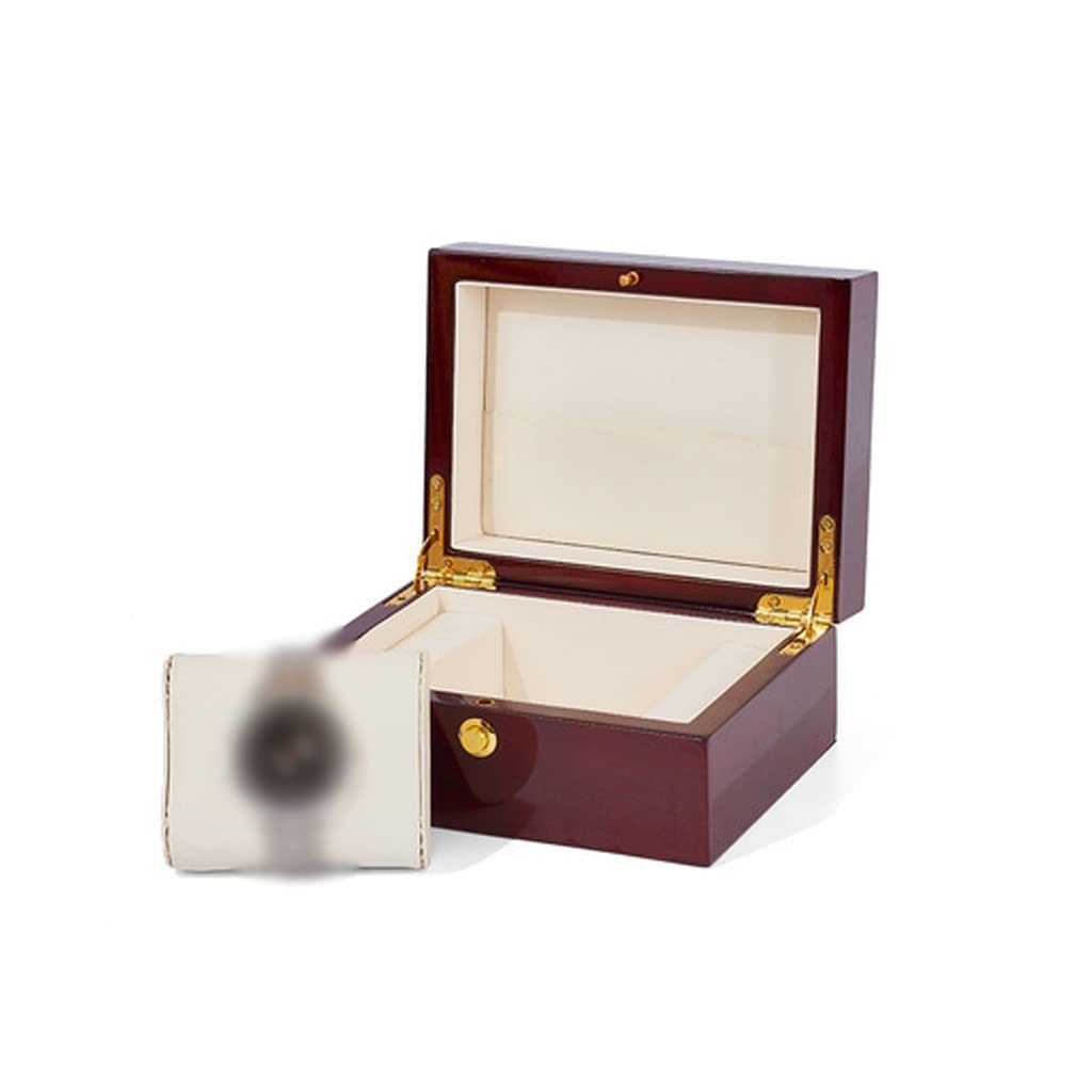 Boîte de montre vitrine en bois contre la poussière, boîte de rangement rétro pour bijoux