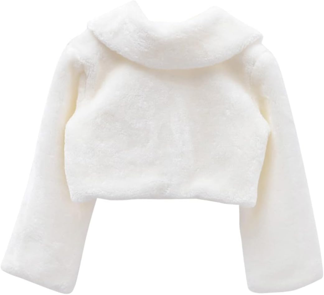 Tippet Children White Tank Dress Jackets Plush Fur Cape Christmas Party Dress Wedding Dress up Wedding