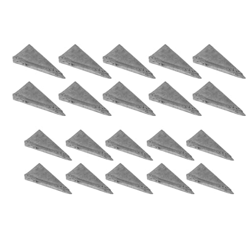 KOMBIUDA Lot de 20 Cales Métalliques Triangulaires en Fer pour Manches de Marteau et Hache Kit de Cales Coniques Pratiques Outils de Fixation Universels pour Réparation et Entretien
