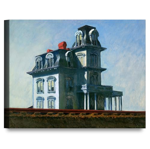 CP CANVASPATH House by the Railroad by Edward hopper Size:24x30x1.5 Canvas Prints Giclee Print Wall Art for Home Decor