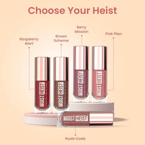 Image of Swiss Beauty Moist Heist Tinted Lip Gloss | Colour + Shine | Moisturises | With Vitamin E | Non-Sticky | Long-Lasting | Shade- 5. Raspberry Alert, 4.8g