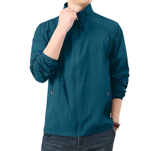 lcyhony Mens Lightweight Jackets Sun Protection Windbreaker Waterproof Zip Up Jacket Thin Outdoor Sport Coats with Pockets