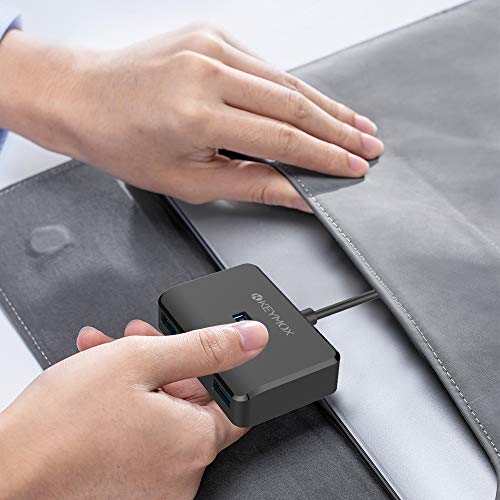 4-Port Usb 3.0 Hub, Keymox Compact Size Data Usb Hub For Macbook, Mac Pro, Mac Mini, Imac, Surface Pro, Xps, Pc, Flash Drive, Mobile Hdd (Charging Not Supported), Black #TOP5