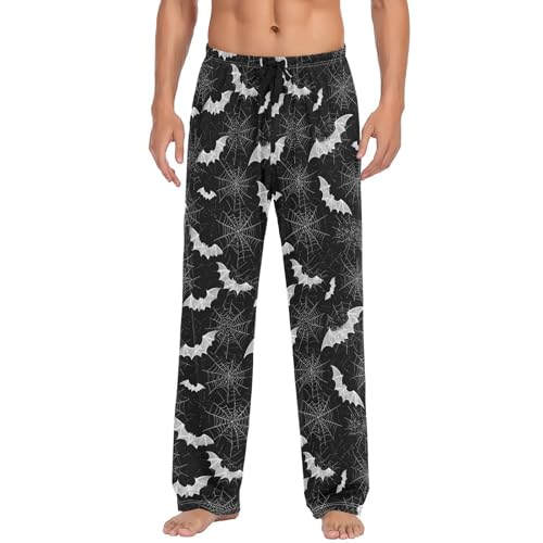 Mens Pajama Pants Spider Webs Bats Pajama Bottoms Lightweight Pajama Pants Basics Sleep Pajama Lounge Pant2